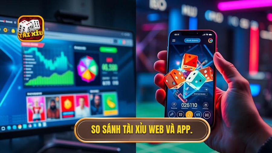 3. So sánh tài xỉu Web và App.